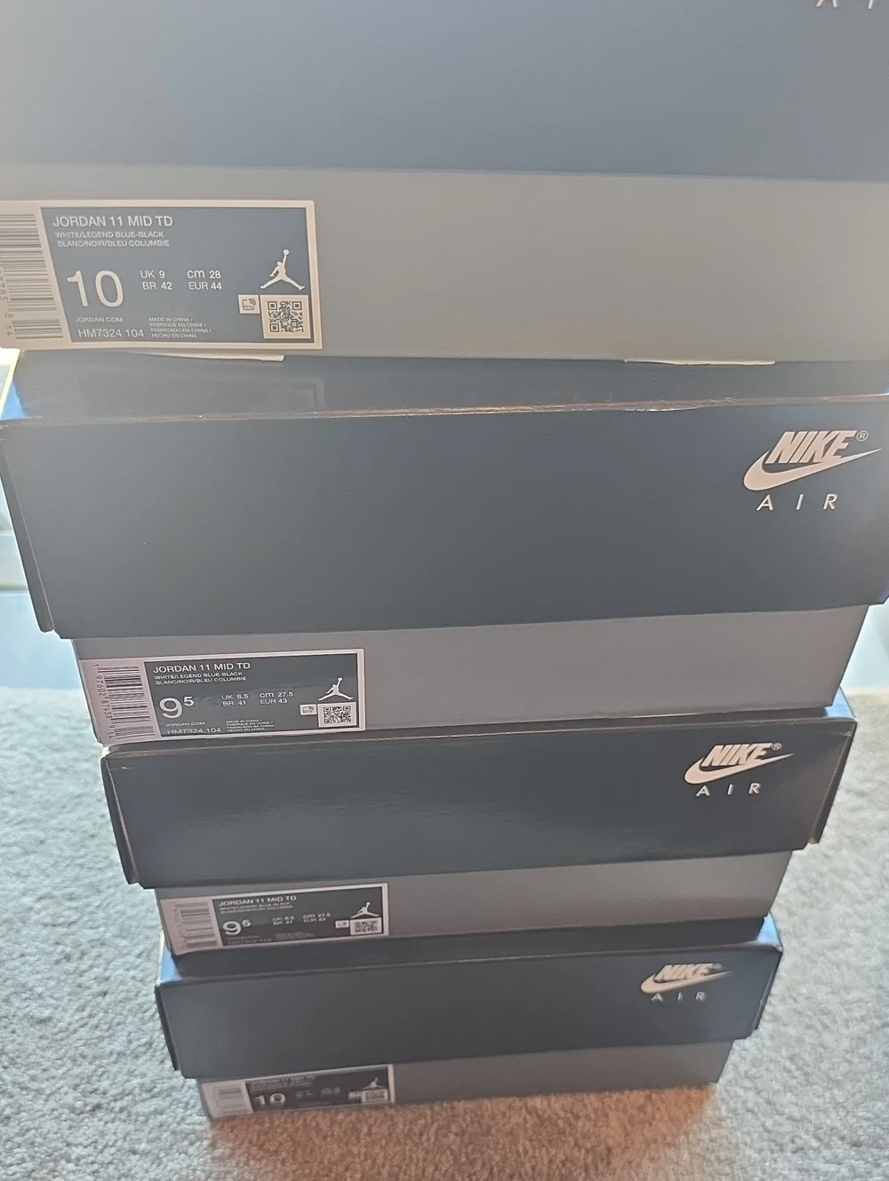 Air Jordan 11 Retro TD Cleat 'Legend Blue / Columbia'